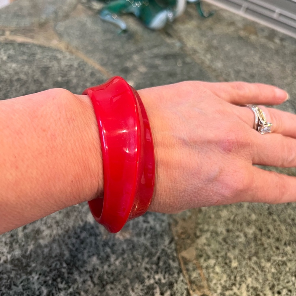 Bold Red Bangle Bracelet